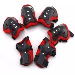 Full protection set, knee, elbow, wrist, red and black color, model CSP02